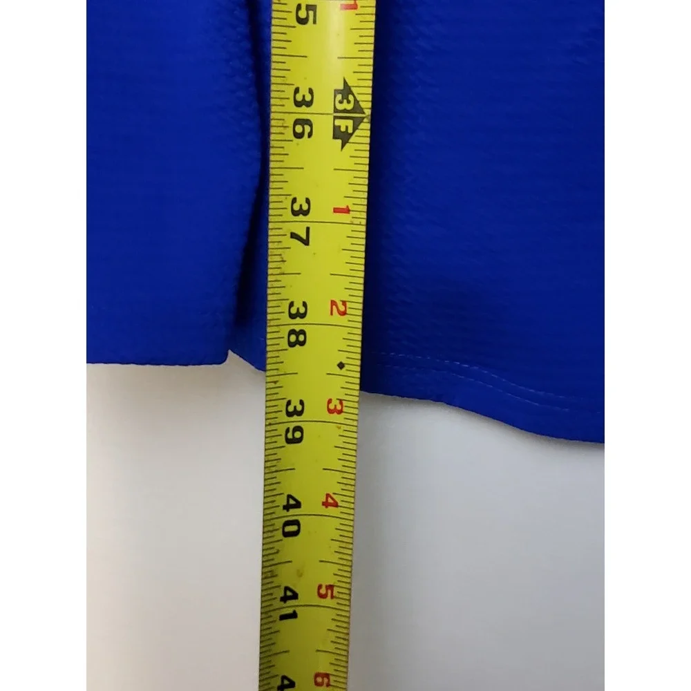 24seven Comfort Apparel Dress Womens Plus 1X Blue Keyhole A-Line‎ Fit Flare NWT